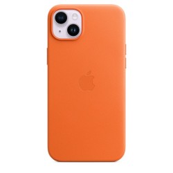 🔥Offerta! Custodia Pelle iPhone 14 Plus Arancia💥