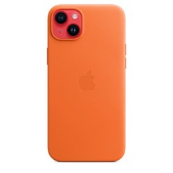 🔥Offerta! Custodia Pelle iPhone 14 Plus Arancia💥